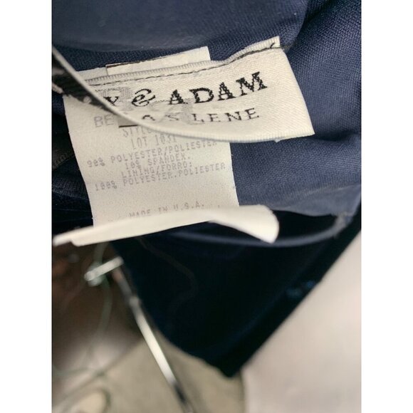 Betsy & Adam Vintage 90s Spaghetti Strap Velvet Gown With Floral Beading Detail - Picture 8 of 8